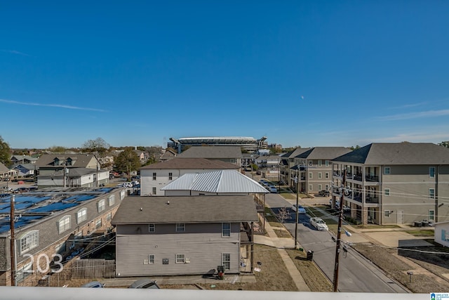 drone / aerial view with a residential view