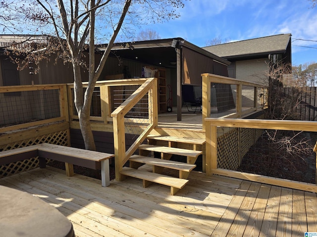 view of wooden deck