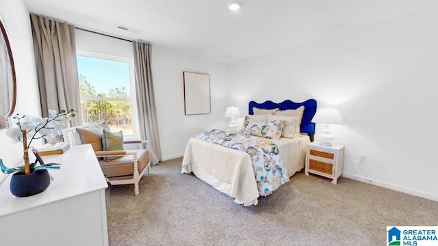 view of carpeted bedroom