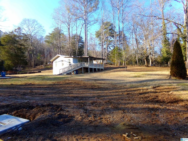 exterior space with a wooden deck