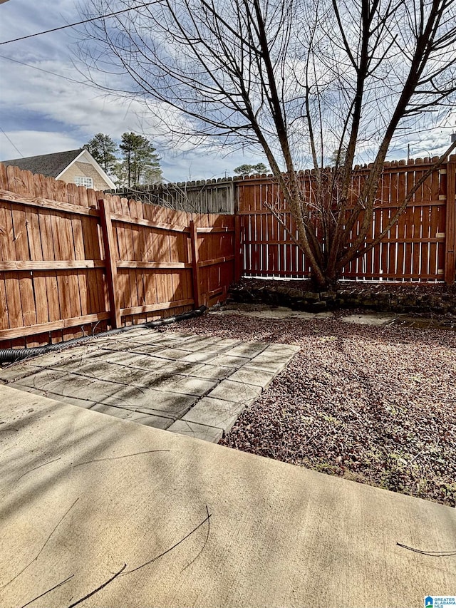 view of yard with a patio area