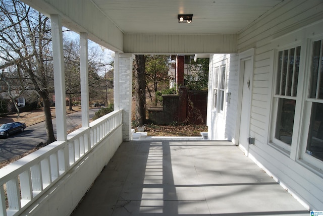 view of patio with a porch