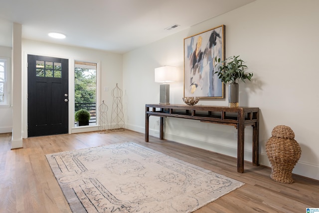 entrance foyer featuring hardwood / wood-style floors