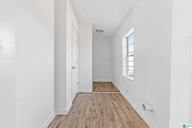 hallway featuring light wood-type flooring