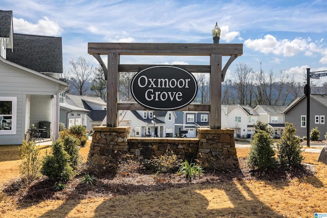 view of community sign