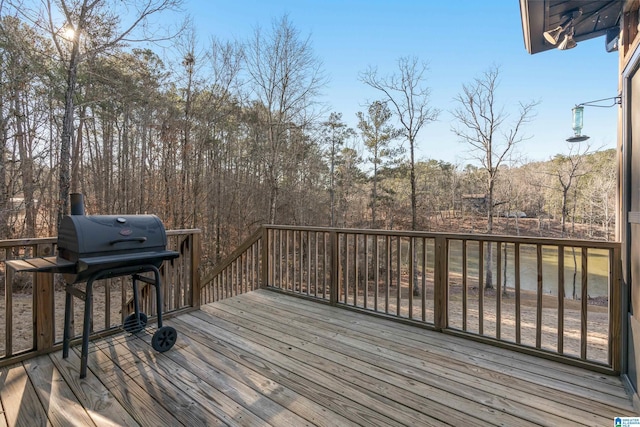 deck with grilling area