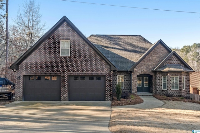 view of front facade featuring a garage