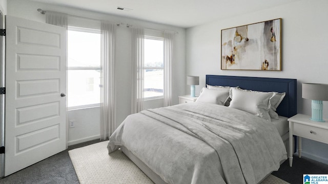 view of carpeted bedroom