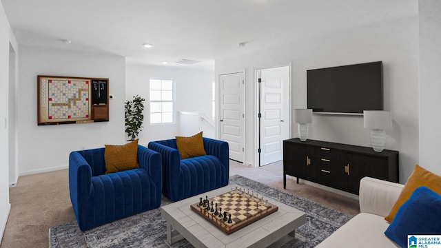 view of carpeted living room