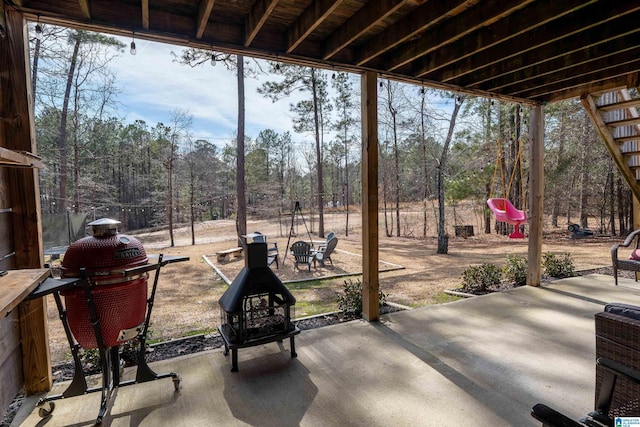 view of patio / terrace with area for grilling