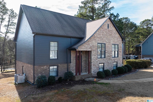 view of front of house featuring central AC