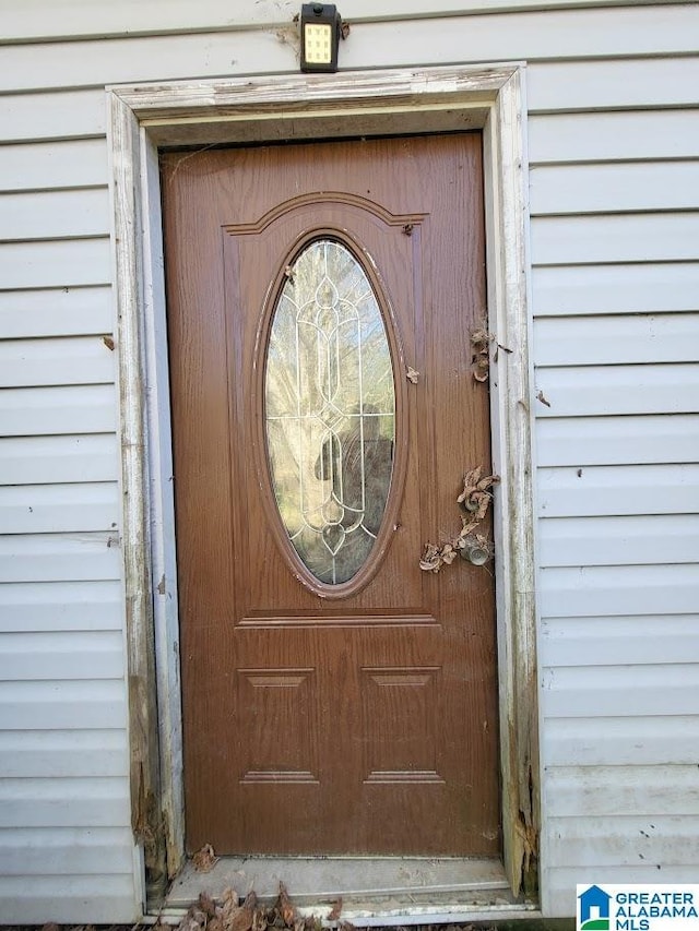 view of doorway to property