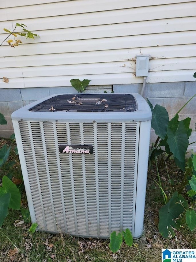 exterior details with central air condition unit