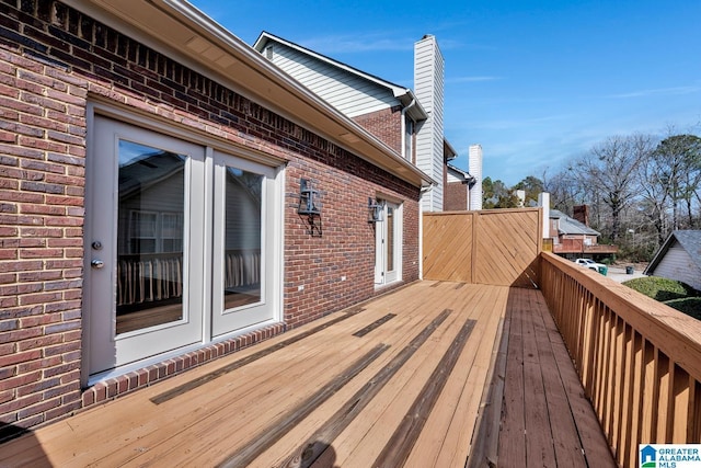 view of wooden deck