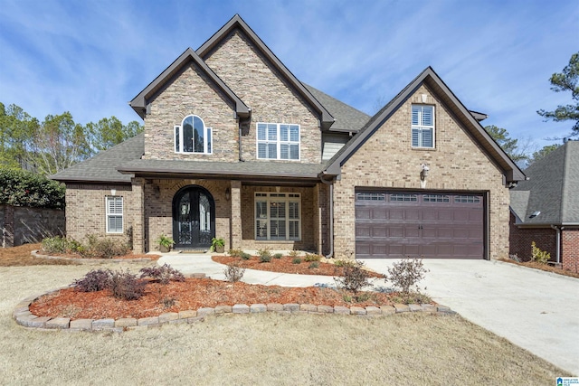 view of front of home featuring a garage