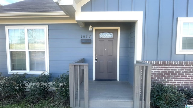 view of doorway to property