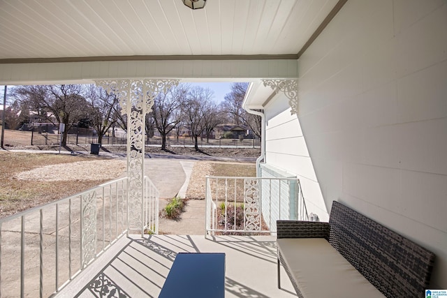 balcony featuring a patio area