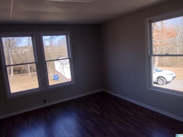 unfurnished room featuring wood-type flooring and plenty of natural light