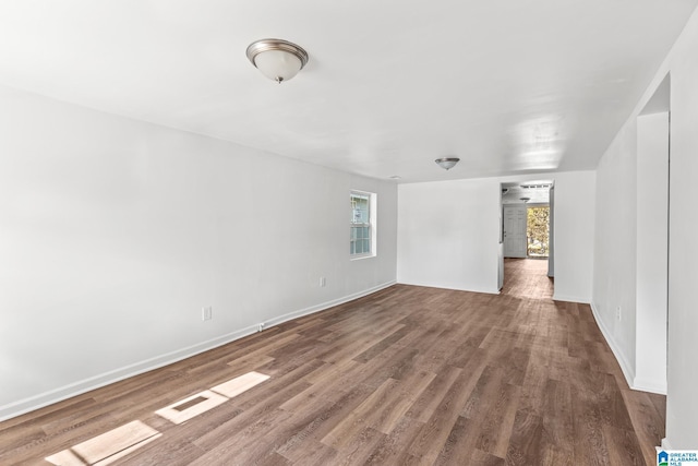 empty room featuring hardwood / wood-style floors