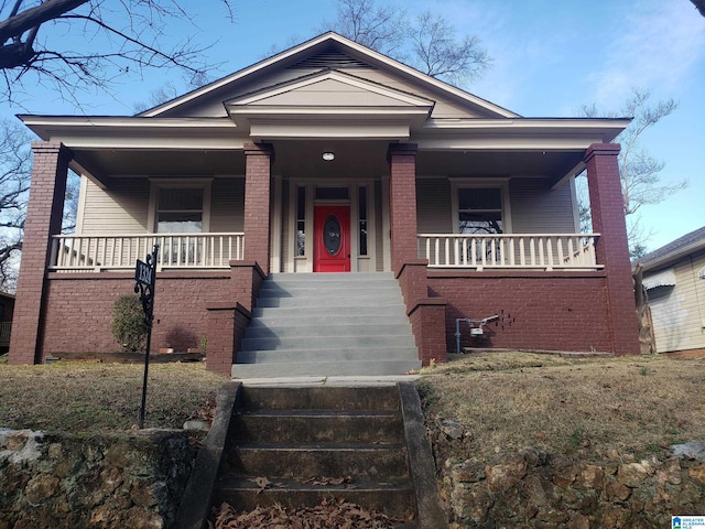 bungalow featuring covered porch