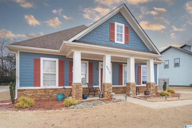 craftsman-style house with a porch