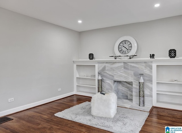 interior details with wood-type flooring