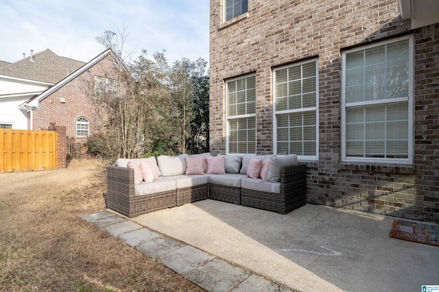 view of patio / terrace featuring an outdoor hangout area