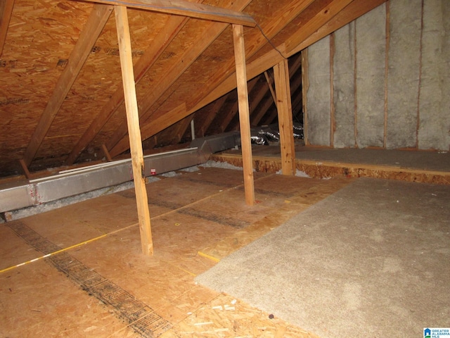 view of attic