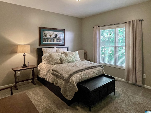 bedroom with carpet floors