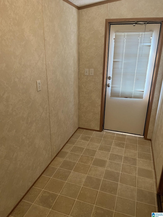 interior space with light tile patterned floors