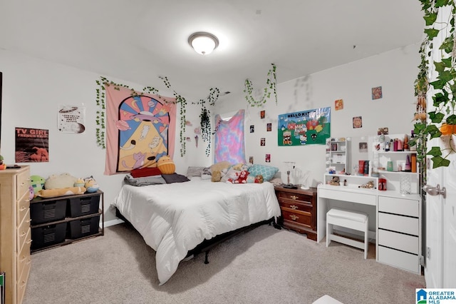 view of carpeted bedroom