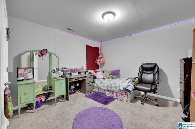 view of carpeted bedroom