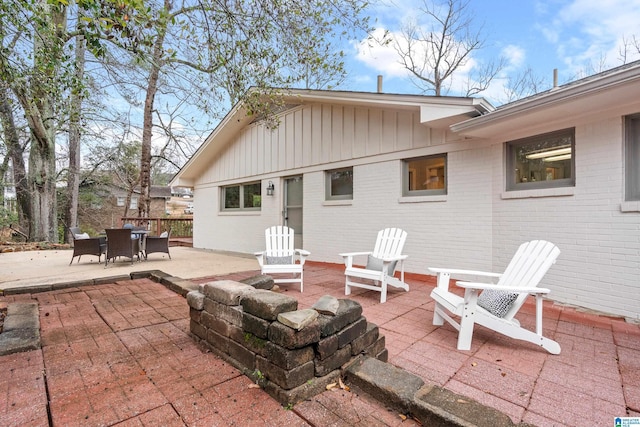 back of house with a patio area