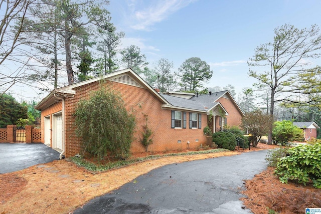 view of home's exterior featuring a garage