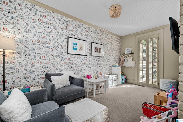 view of carpeted living room