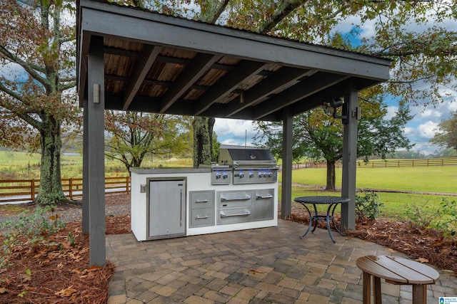 view of patio featuring area for grilling