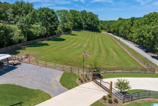 exterior space featuring a rural view