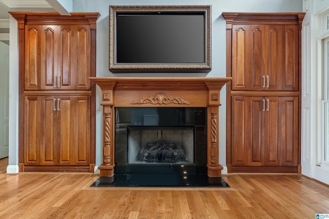 details featuring hardwood / wood-style floors