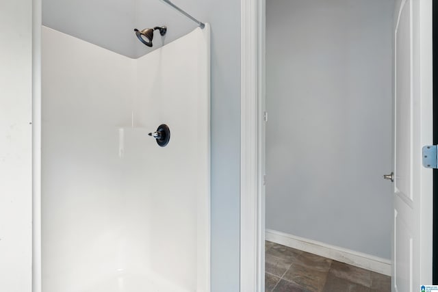 bathroom featuring walk in shower