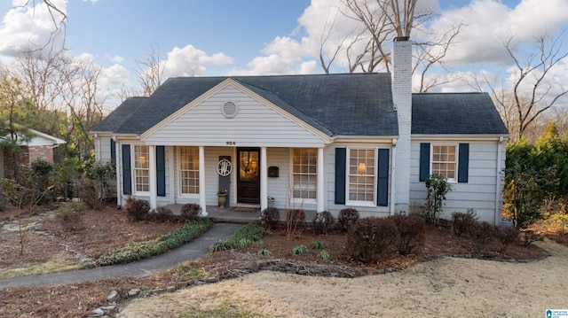 view of front of home with a porch