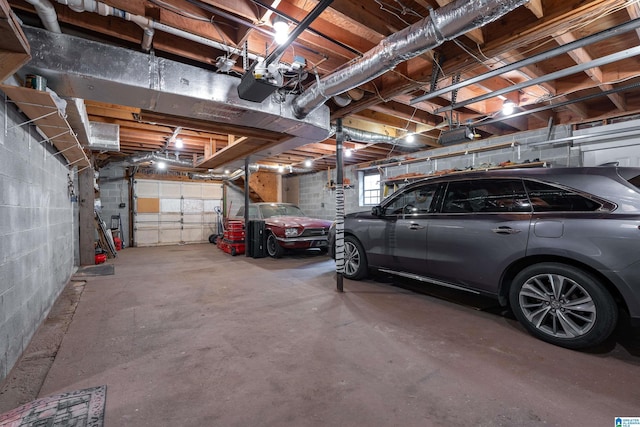 garage featuring a garage door opener