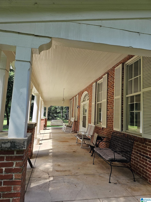 view of patio with covered porch