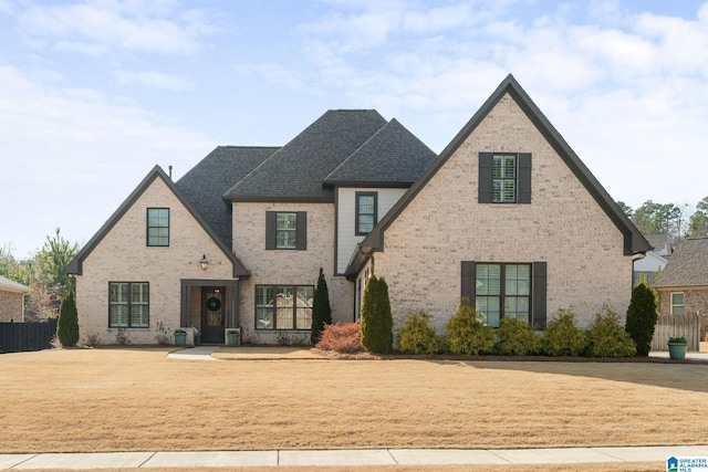 view of front of house featuring a front lawn