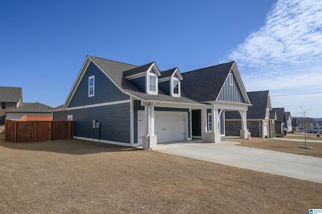 view of property exterior featuring a garage