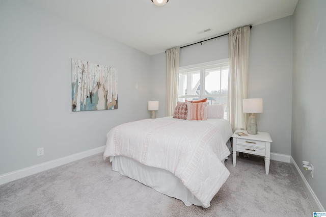 view of carpeted bedroom