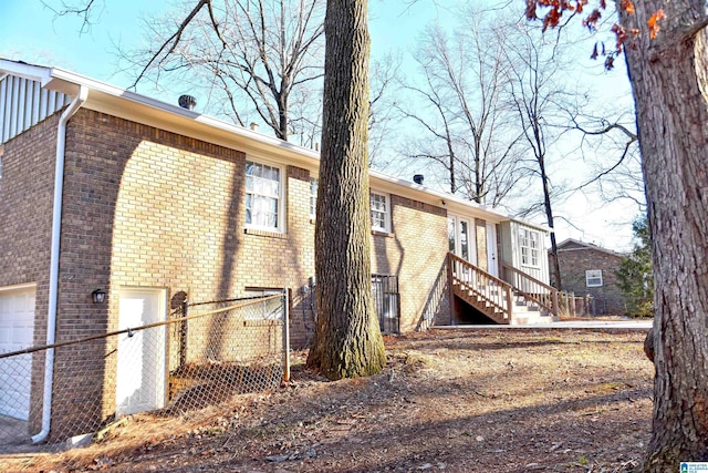 view of home's exterior featuring a garage