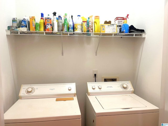 laundry area with washer and dryer