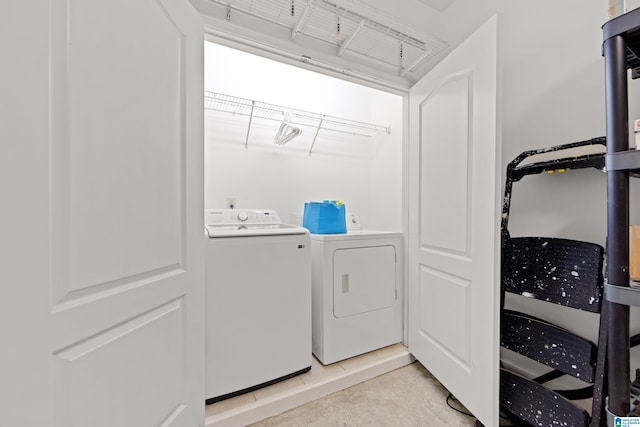 laundry area featuring washer and dryer