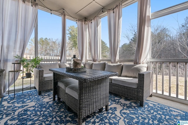 view of sunroom