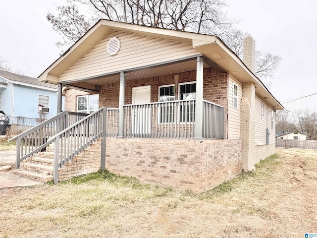 view of front of home with a porch